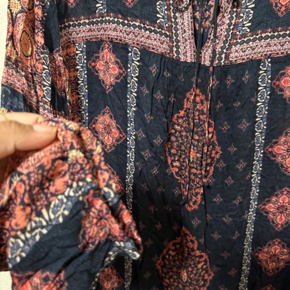 Lucky Brand Women’s Peasant Blouse Sz XL - Picture 4 of 9